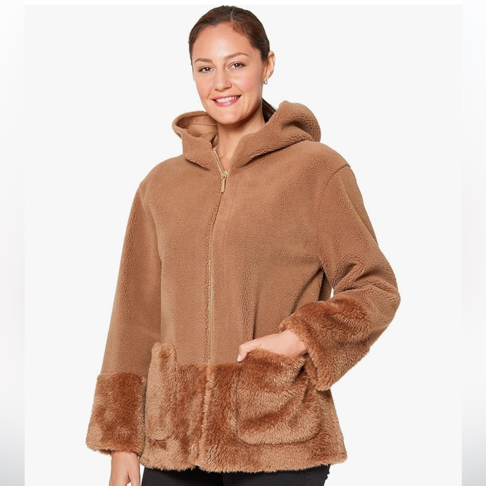 NWT Koolaburra by UGG Long-Sleeve Hooded Outerwear Fleece Jacket Size XL - Picture 3 of 8